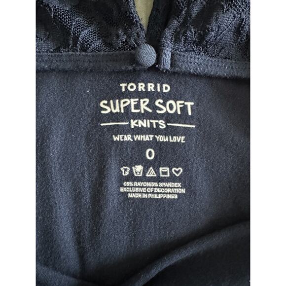 Torrid Navy Lace Crew Neck Swing Tank Size 0 - Picture 8 of 9